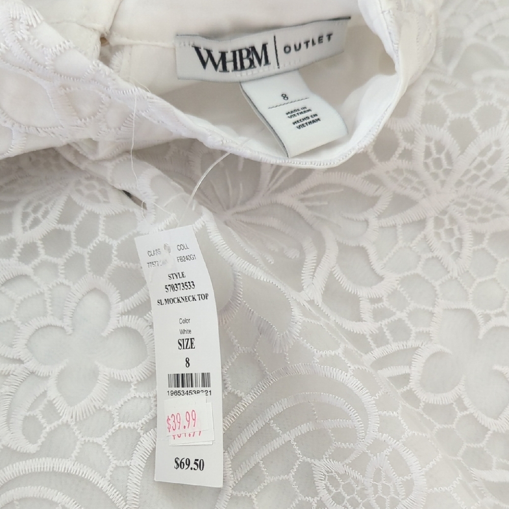 White House Black Market Floral Lace Blouse - Picture 2 of 8